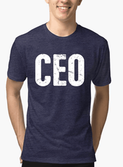 CEO Half Sleeves Melange T-shirt - Horizon Bliss