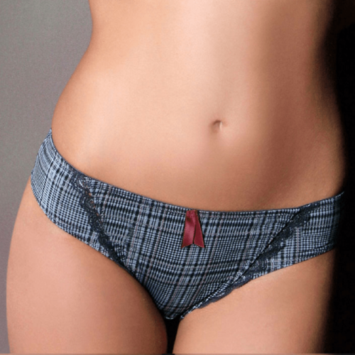 Sassa Sweet Pleasure Plaid Bikini Panty - Horizon Bliss