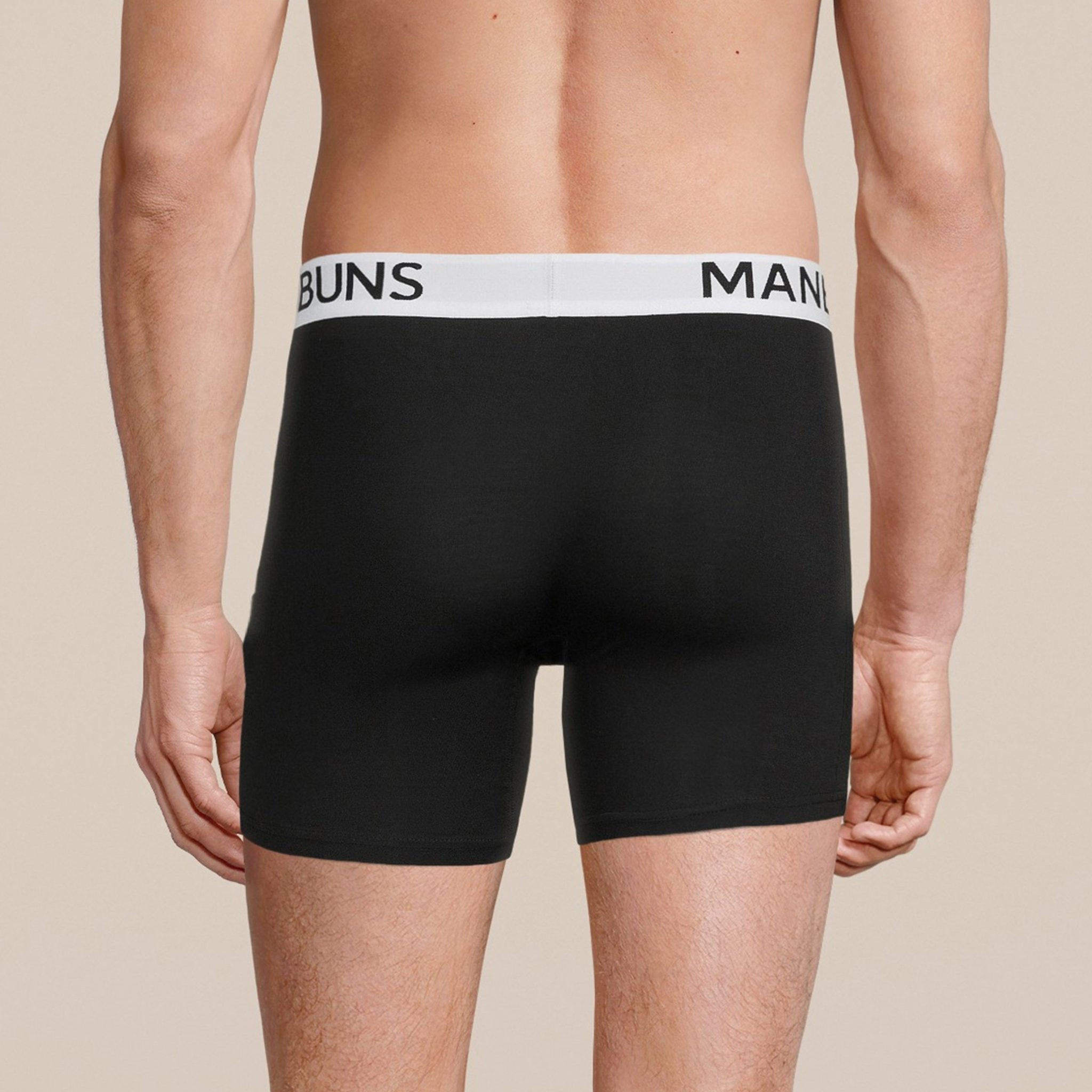 Men's Classic Black Boxer Brief Underwear with Pouch - Horizon Bliss