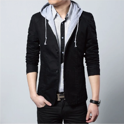 Mens Street Style Hooded Blazer - Horizon Bliss