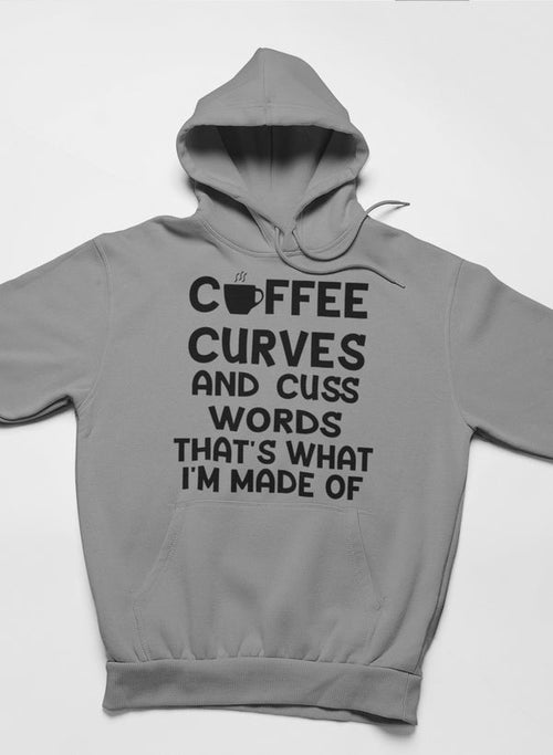 Coffee Curves & Cuss Words Hoodie