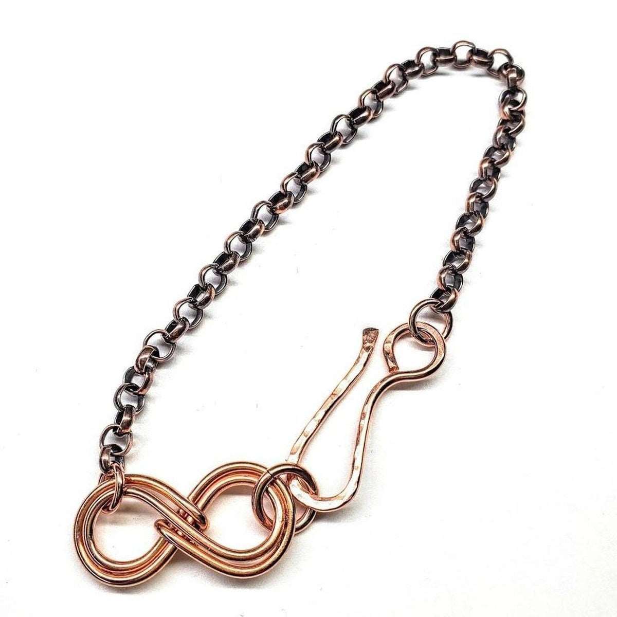 Copper Double Infinity Chain Bracelet For Him and Her - Horizon Bliss