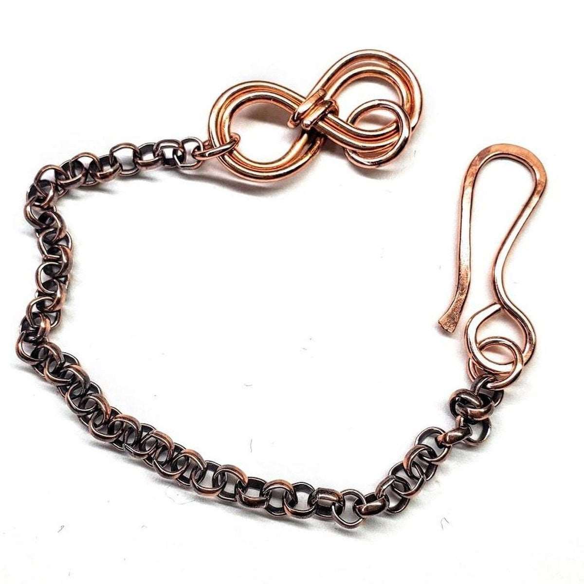 Copper Double Infinity Chain Bracelet For Him and Her - Horizon Bliss