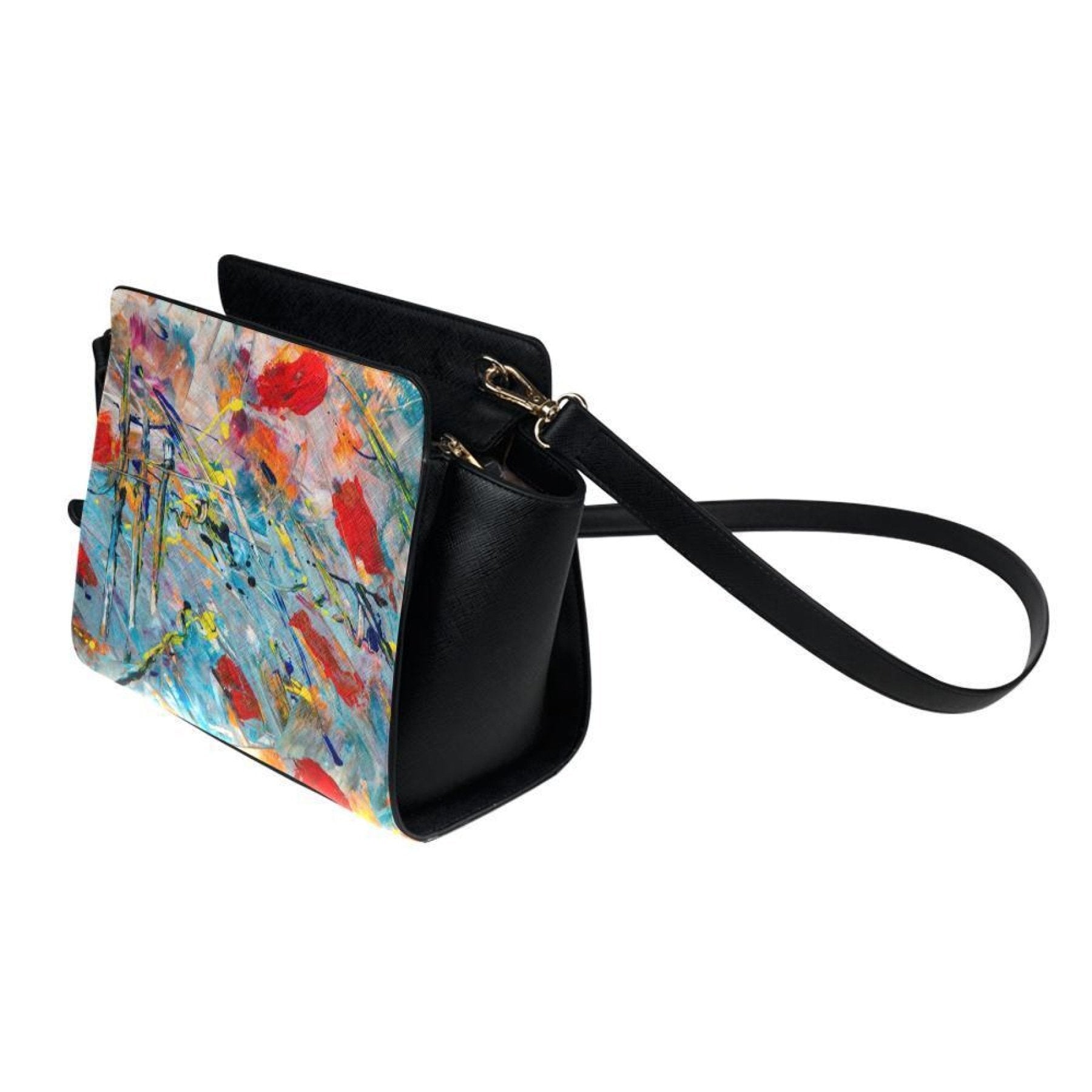 Women’s Crossbody Bag, Multicolor Abstract Handbag