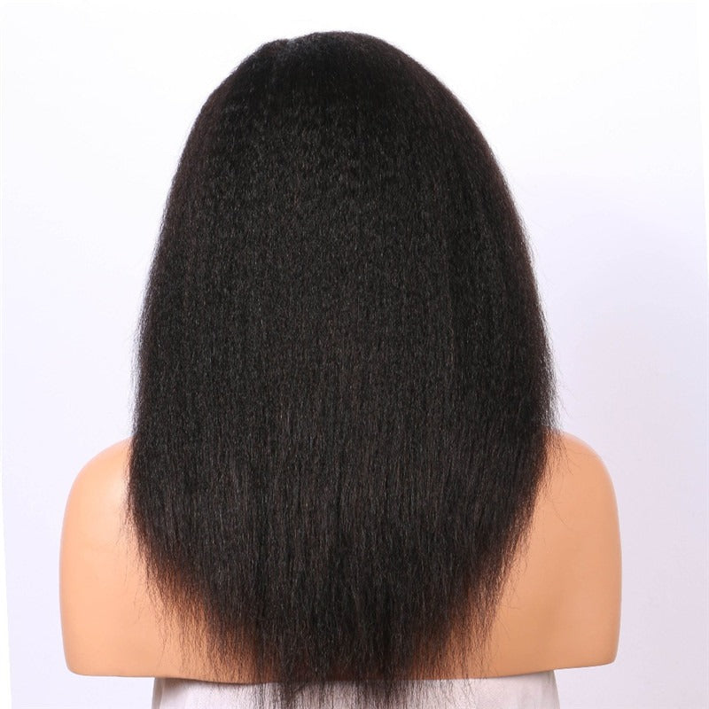 U Part Wig Kinky Straight Human Hair Wigs For Black Women Brazilian Re - Horizon Bliss