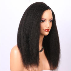 U Part Wig Kinky Straight Human Hair Wigs For Black Women Brazilian Re - Horizon Bliss