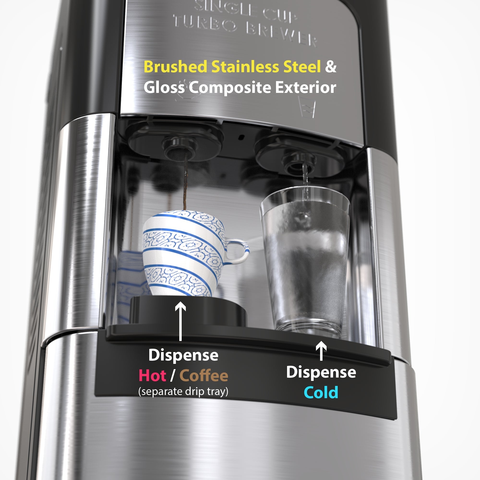 Drinkpod 3000 Elite Series - Coffee Plus Water Purification Cooler - Horizon Bliss