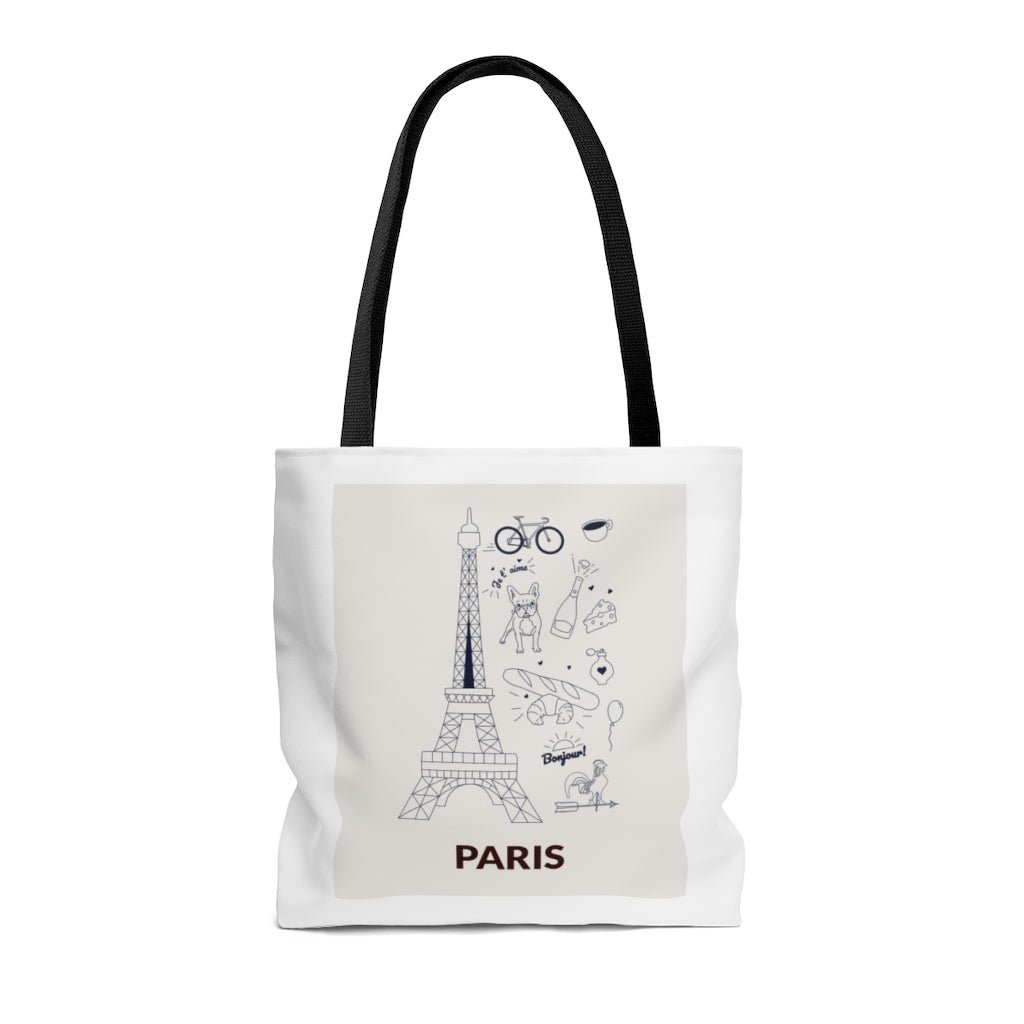 Symbols of PARIS Everyday Tote Bag Medium - Horizon Bliss