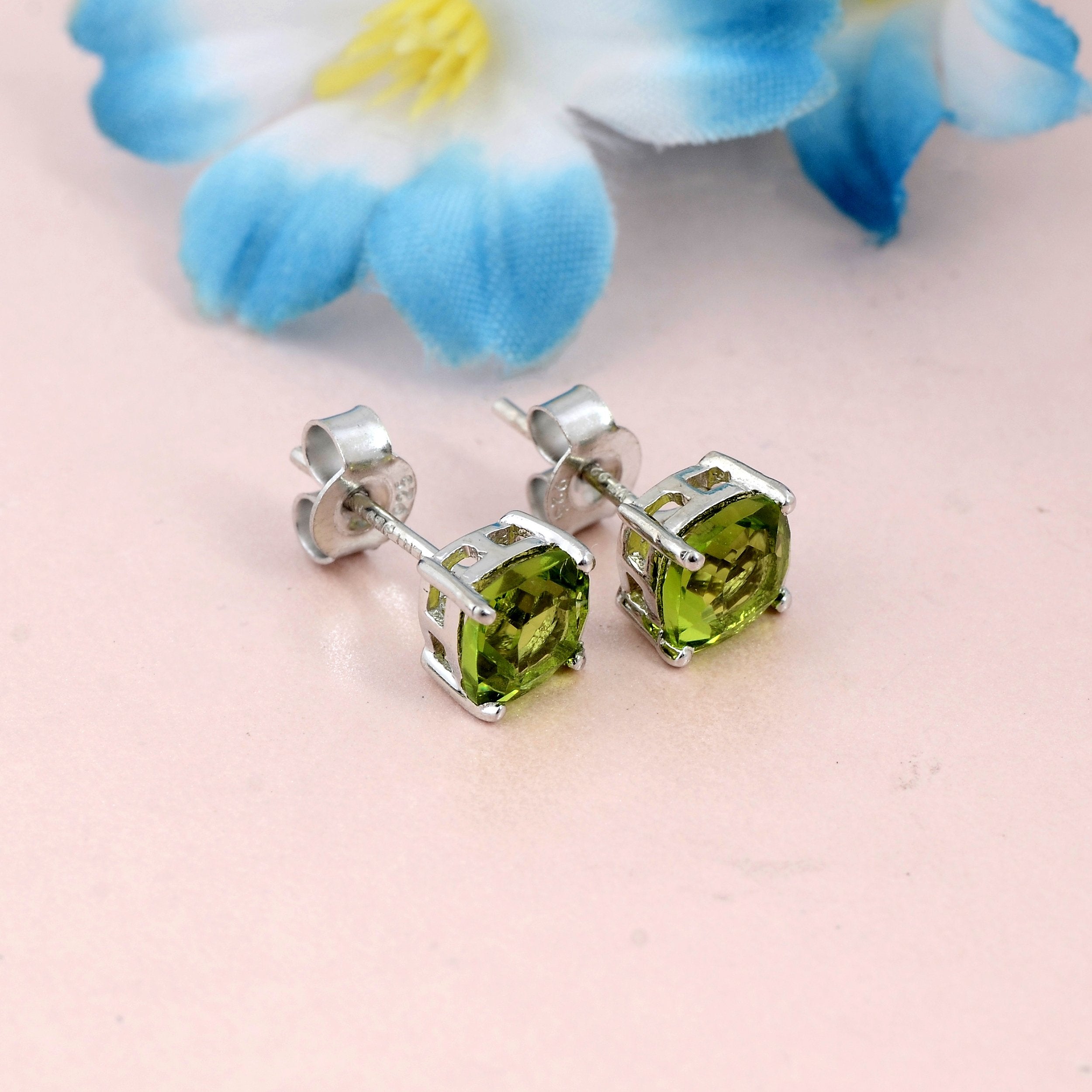 Dazzlers Birthstone Stud Earrings Sterling Silver - Horizon Bliss