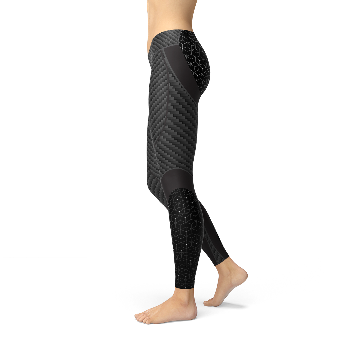 Womens Carbon Fiber Sports Leggings - Horizon Bliss