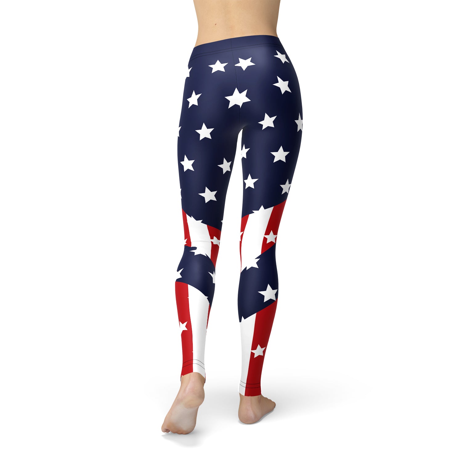 Womens American Flag Leggings - Horizon Bliss