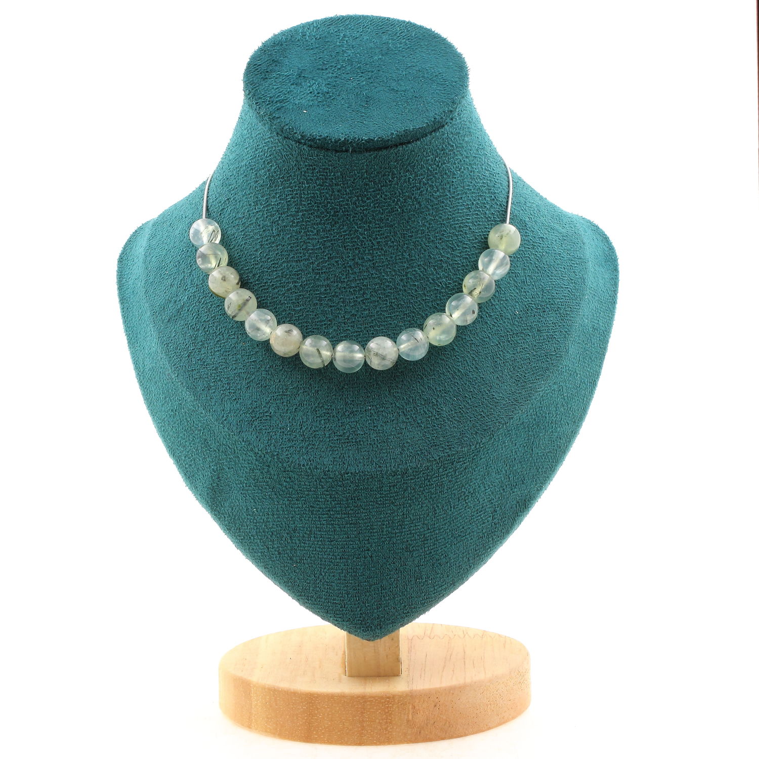 Prehnite from Africa 8 mm 15 beads necklace - Horizon Bliss