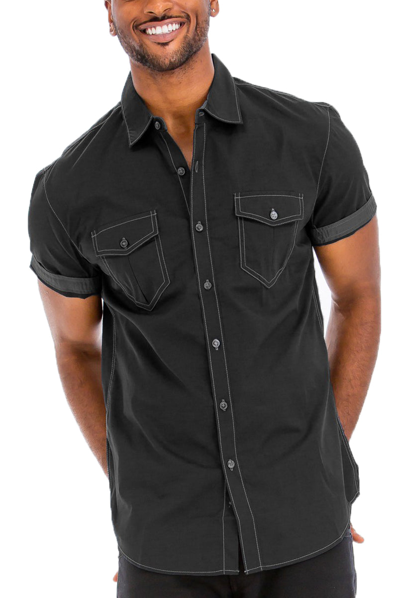 Outline Stitch Two Pocket Shirt - Horizon Bliss