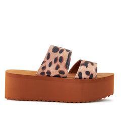 Women's Platform Sandal 2 Band Leopard - Horizon Bliss