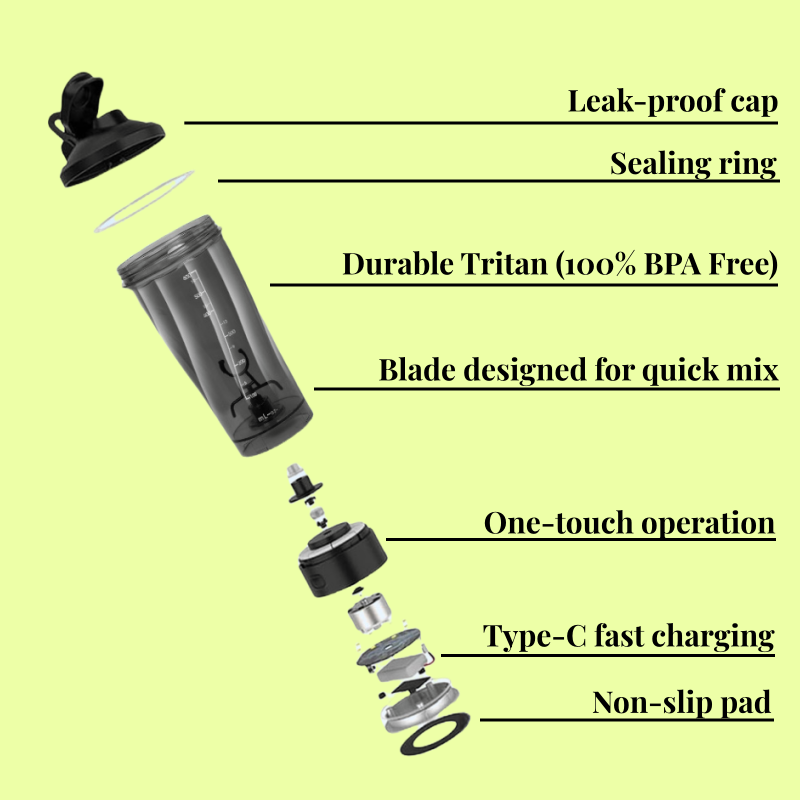 Electric Protein Shaker Bottle, Rechargeable Protein Shaker