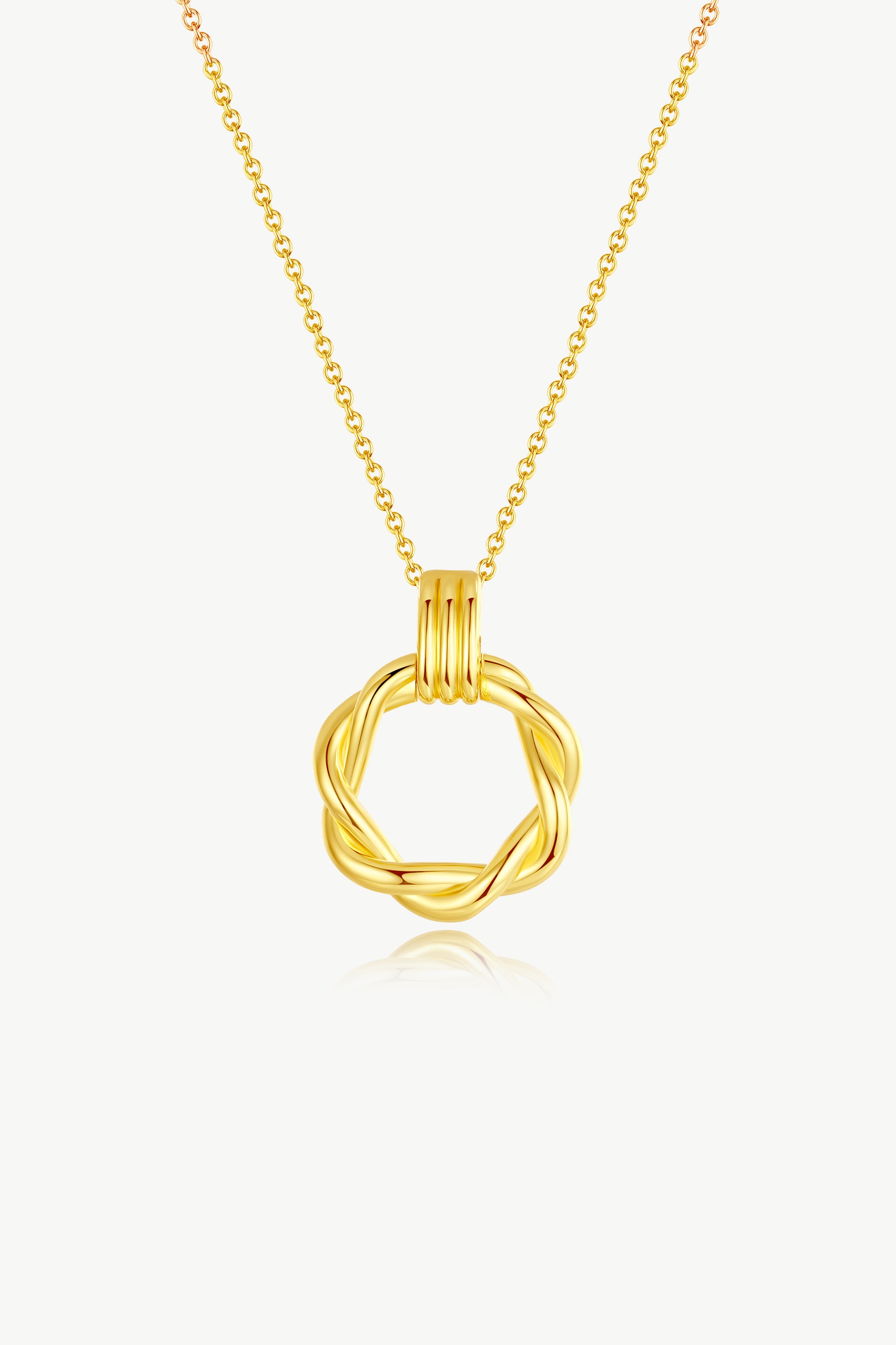 Eléa Twisted Hoop Pendant Necklace - Horizon Bliss