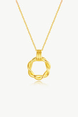 Eléa Twisted Hoop Pendant Necklace - Horizon Bliss