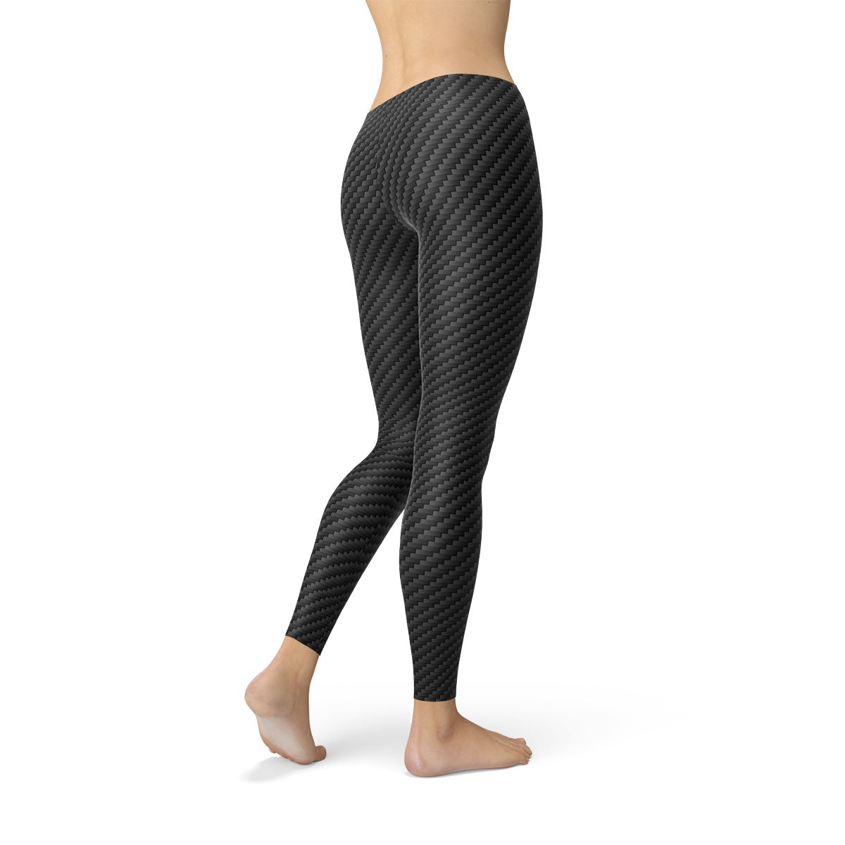 Womens Black Carbon Fiber Leggings - Horizon Bliss