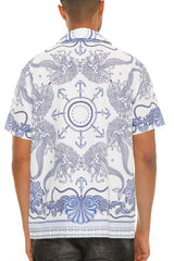 Mens Paisley Print Button Down Shirt - Horizon Bliss