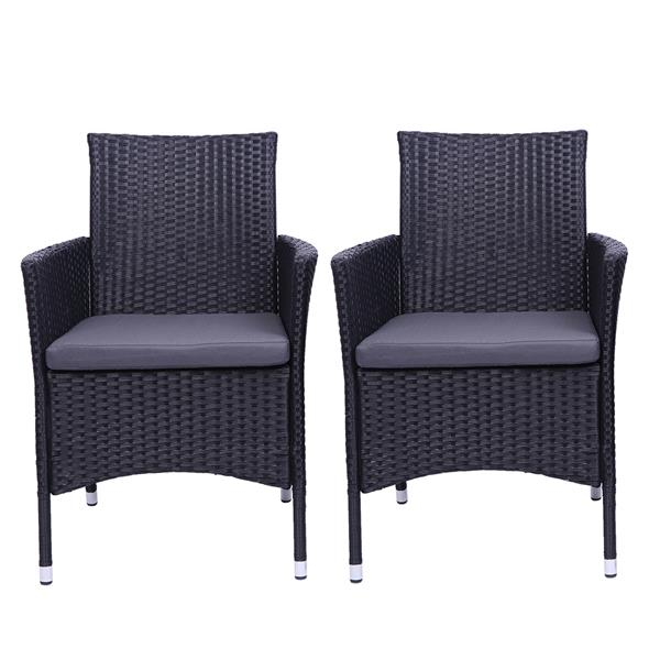 2pcs Single Backrest Chairs Rattan Sofa - Horizon Bliss