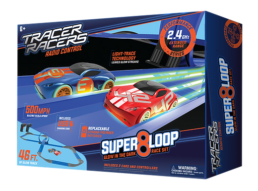 Super 8 Loop Glow in the Dark R/C Slot Racing 46ft Track - Horizon Bliss