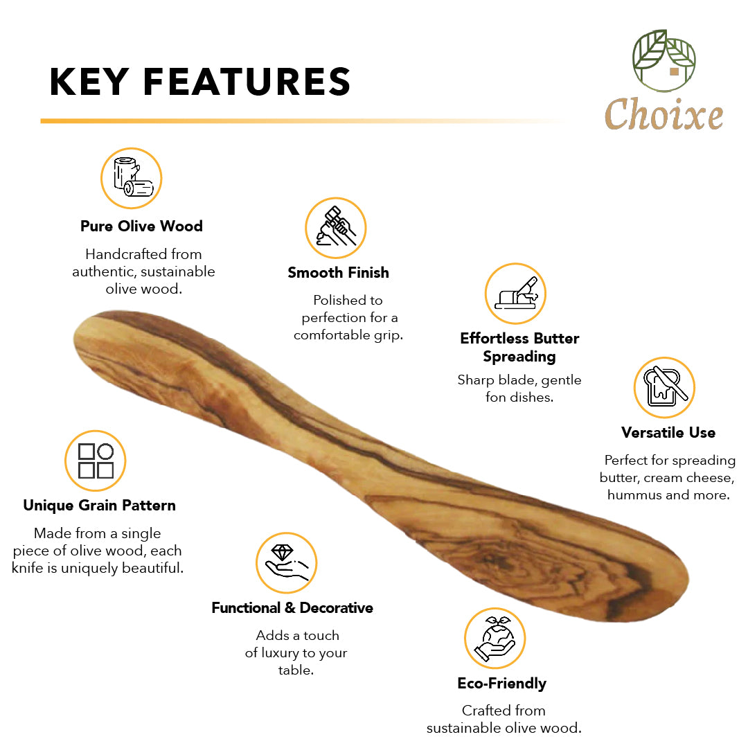 Mediterranean Olive Wood Butter Knife