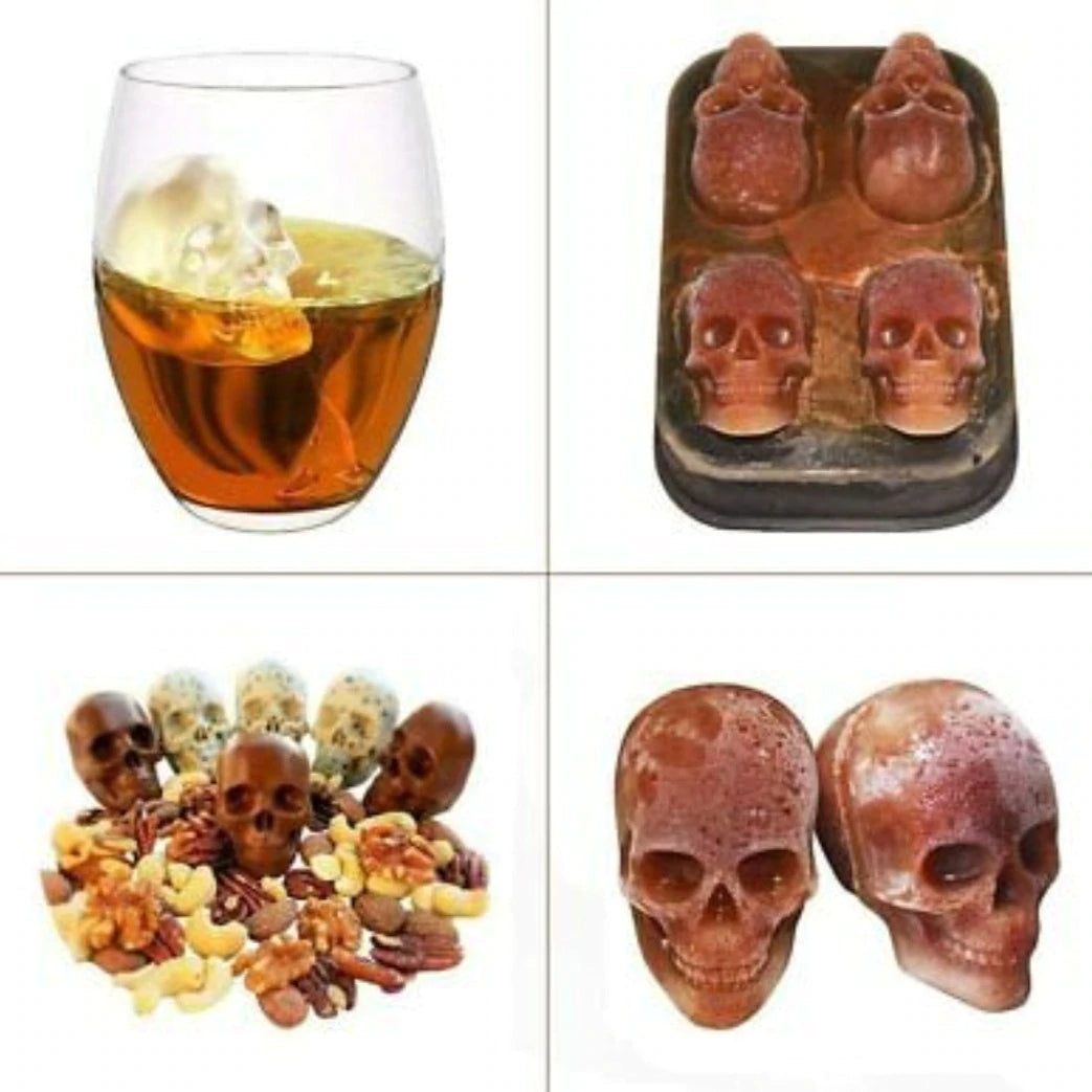 Skeleton Skull Shape Ice Cube Mold