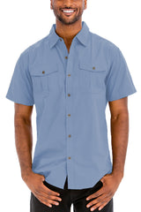 TWO POCKET BUTTON DOWN SHIRT - Horizon Bliss