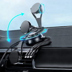 Zunammy 3 in 1 Tri-Cable Magnetic Car Mount Charger - Horizon Bliss