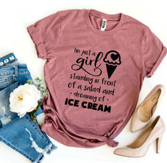 Just a Girl T-shirt - Horizon Bliss