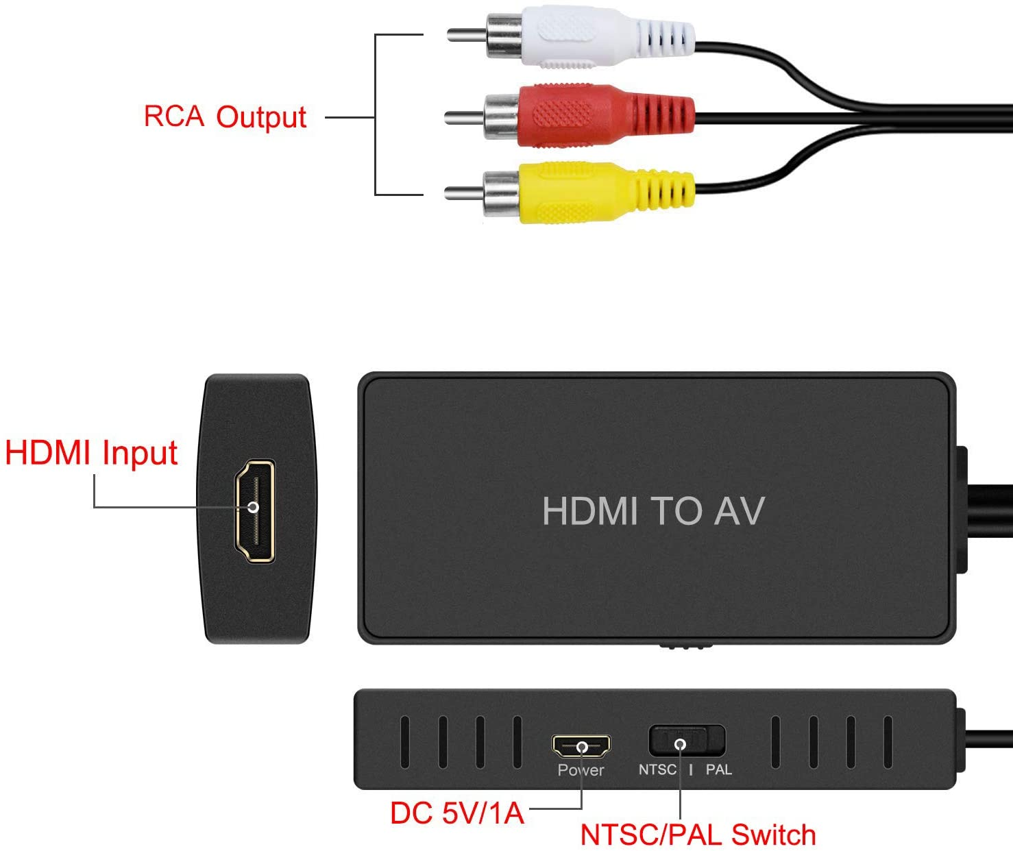 HDMI to AV Converter HDMI to Video Audio Adapter - Horizon Bliss