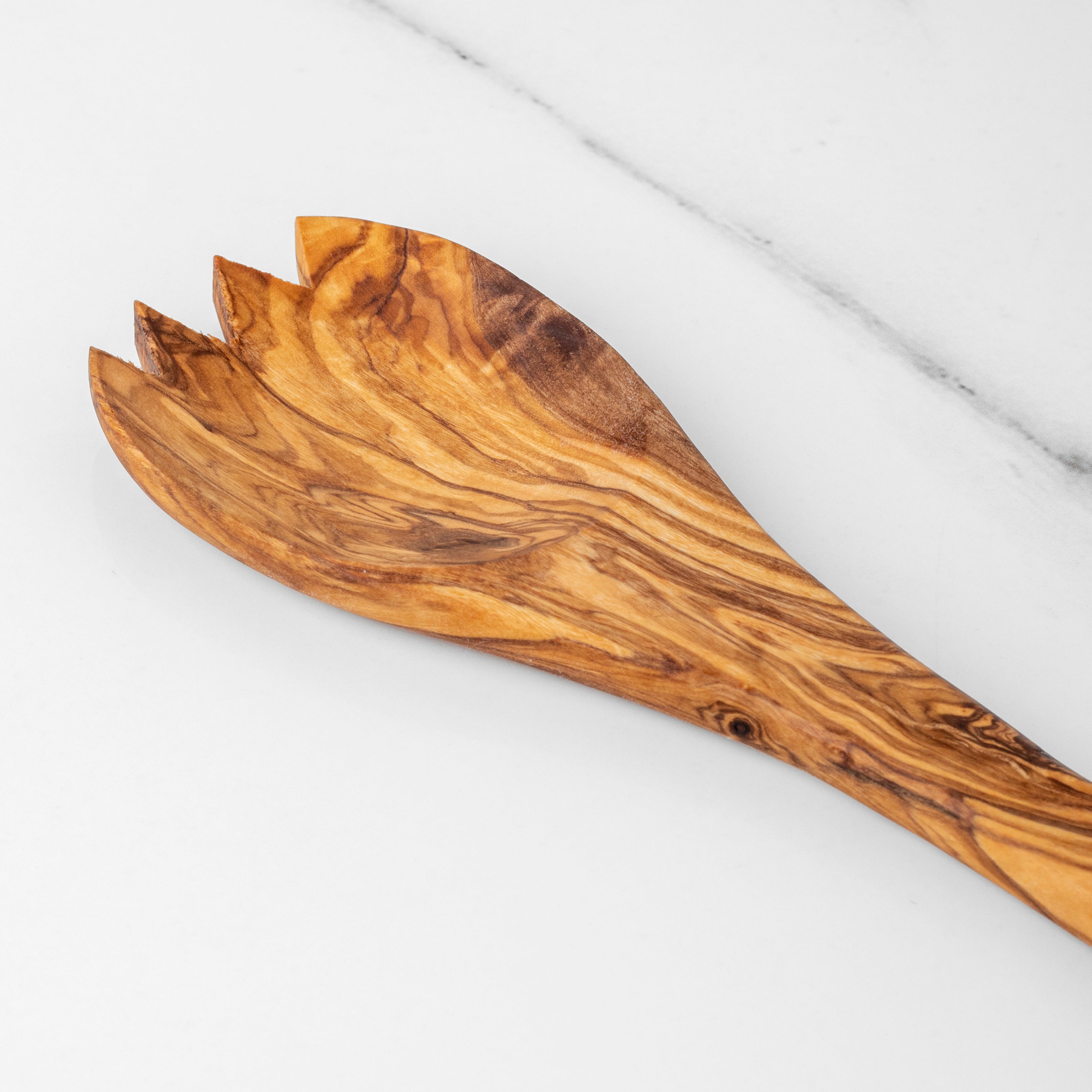 Handmade Olive Wood Salad Spork, 11.8"