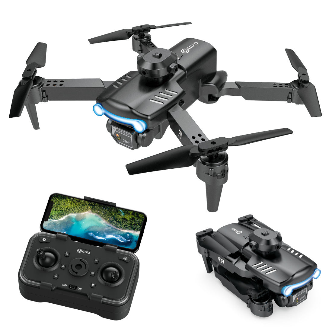 F19 Drone with 1080P Camera, foldable, Follow Me, Waypoint Fly - Horizon Bliss