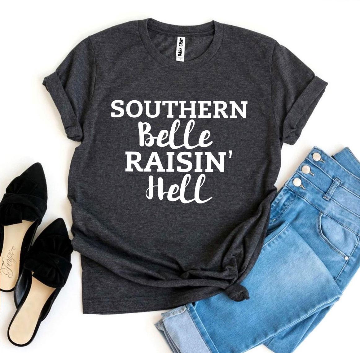 Southern Belle Raisin’ Hell T-shirt - Horizon Bliss