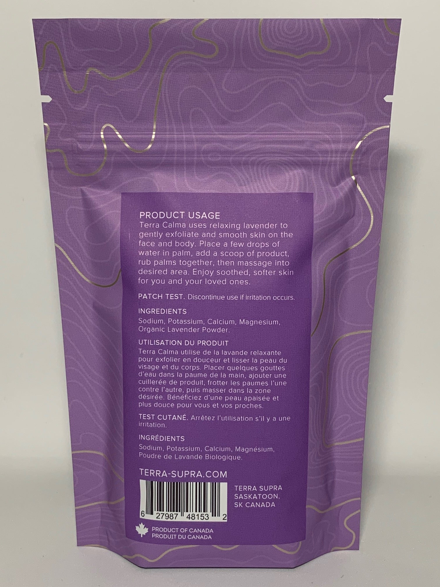 Terra Calma Lavender Clay Salt Exfoliant -150g - Horizon Bliss