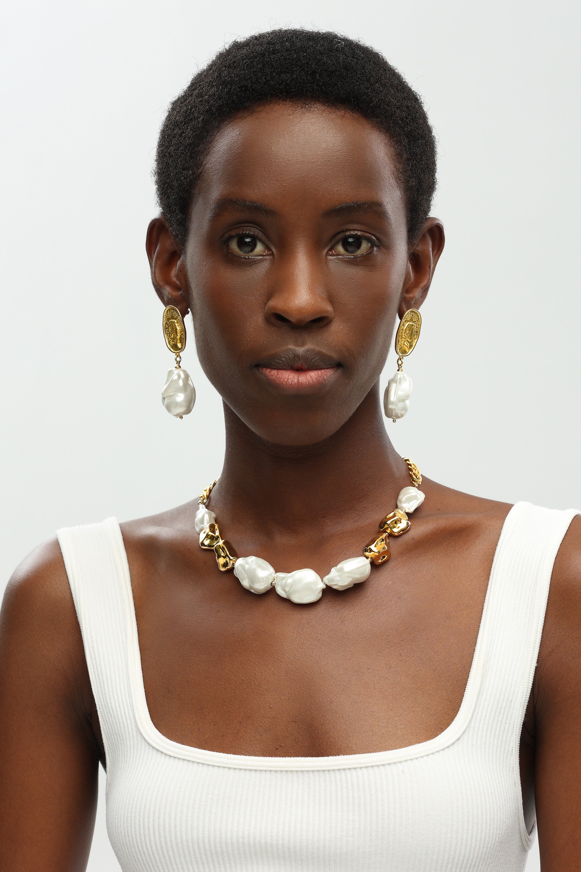 Baroque Pearl Statement Necklace - Horizon Bliss