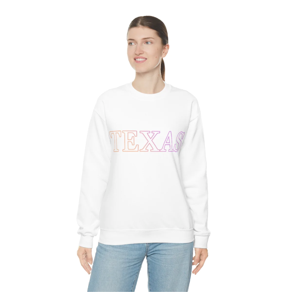 Womens Texas Gradient Crewneck Sweatshirt - Horizon Bliss