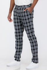 Plaid Slim Fit Trouser Pants - Horizon Bliss