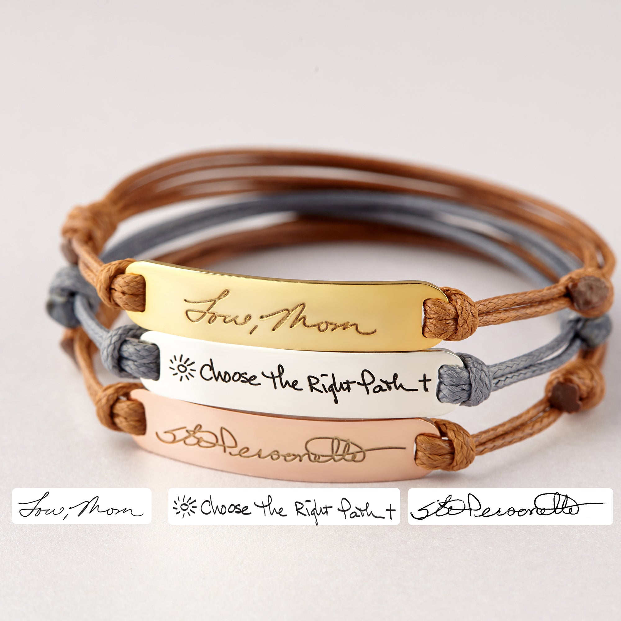 Personalized Handwriting Bracelet Handwritten Signature Jewelry - Horizon Bliss