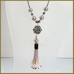 "NEW" Pink Beaded Tassel Haematite - Horizon Bliss