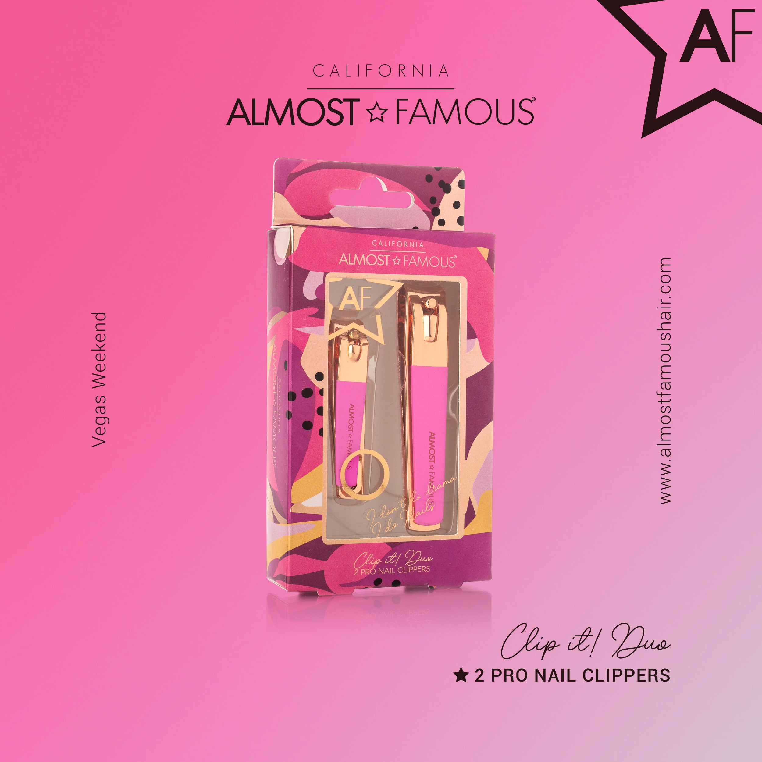 Almost Famous "Clip It" Rose Gold Nail Clipper Duo - Horizon Bliss