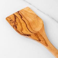 30cm (11.8") Olive Wood Spatula, Rectangular - Handmade