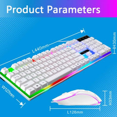 Ninja Dragons White Knight Gaming Keyboard and Mouse Set - Horizon Bliss