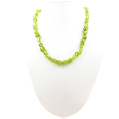 Peridot from Myanmar (Burma) bead necklace stainless steel chain - Horizon Bliss