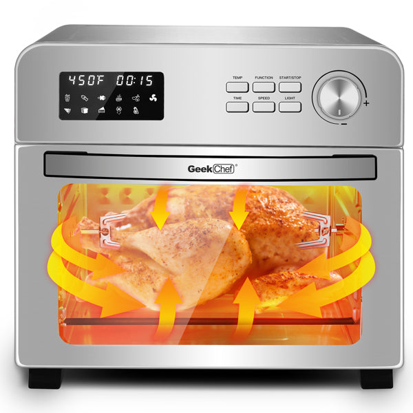 Air Fryer Toaster Oven LCD Countertop with Rotisserie and Dehydrator - Horizon Bliss