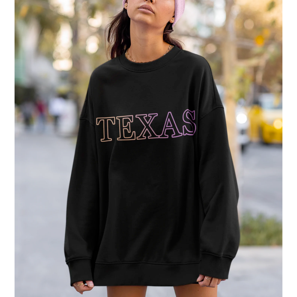 Womens Texas Gradient Crewneck Sweatshirt - Horizon Bliss