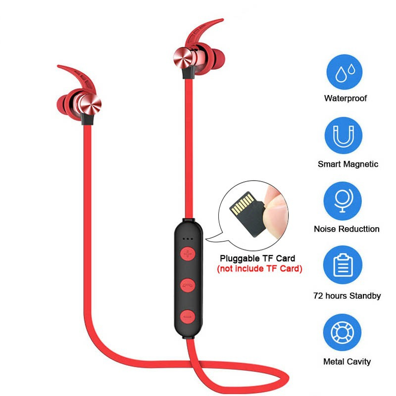 Sports Bluetooth Earphone Magnetic Wireless Headset Support TF - Horizon Bliss