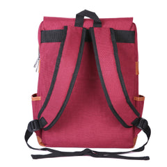 Slim Backpack,College,School &Business Fits 15-inch Laptop-Wine Red - Horizon Bliss