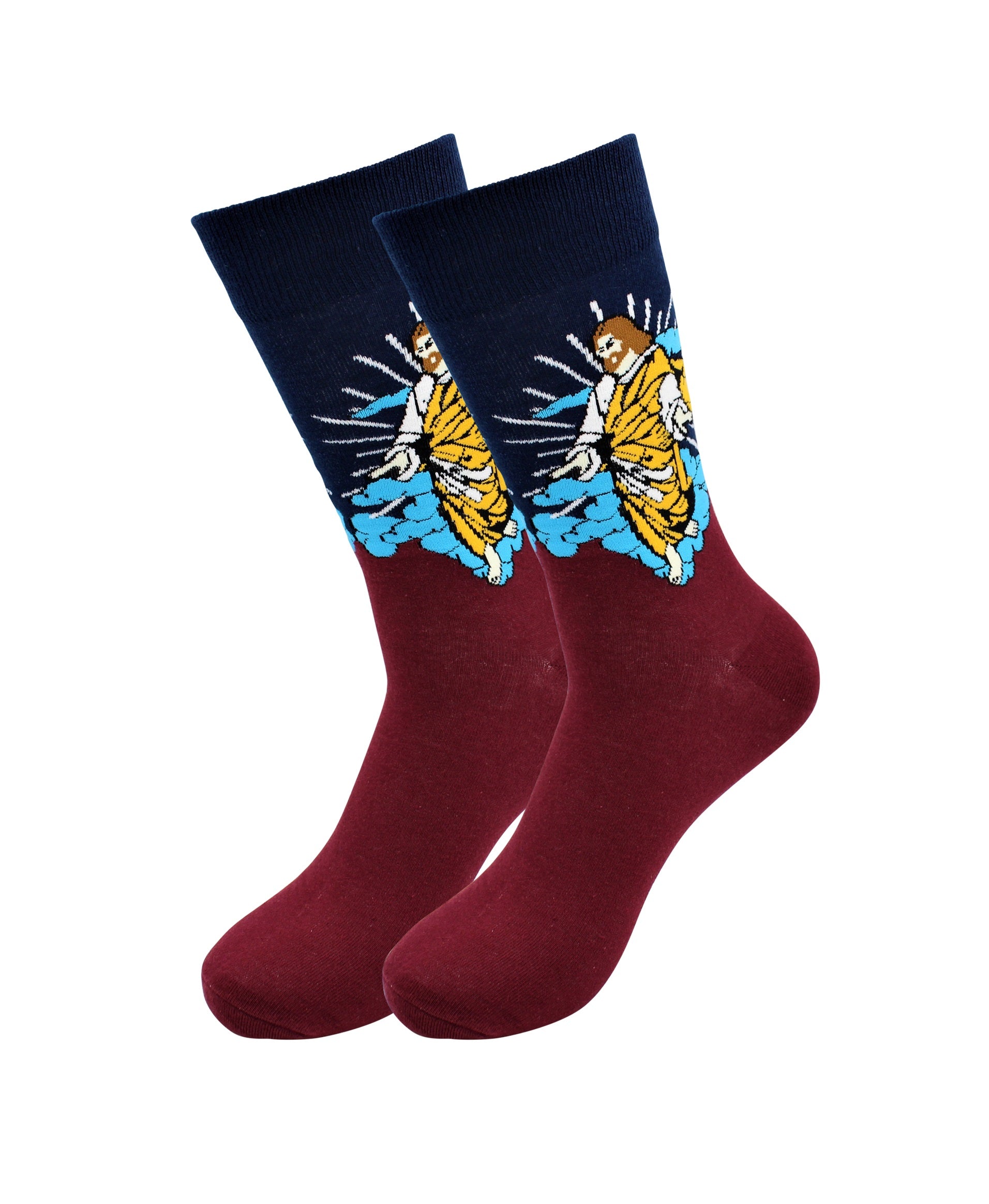 Sick Socks -Jesus – Off The Wall Casual Dress Socks - Horizon Bliss