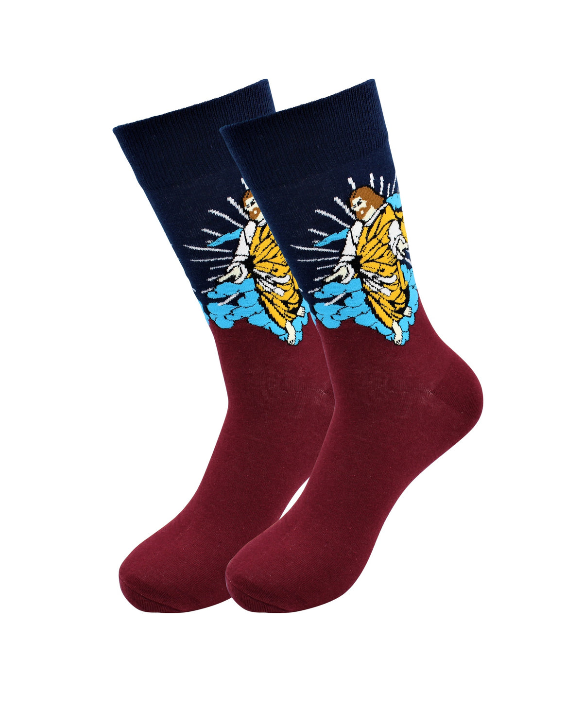 Sick Socks -Jesus – Off The Wall Casual Dress Socks - Horizon Bliss